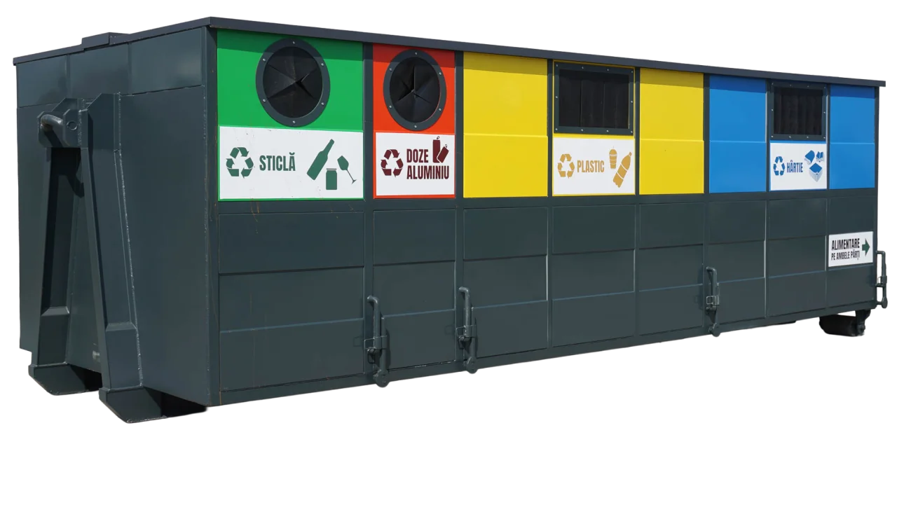 Execuție container Abroll pentru deșeuri selective
